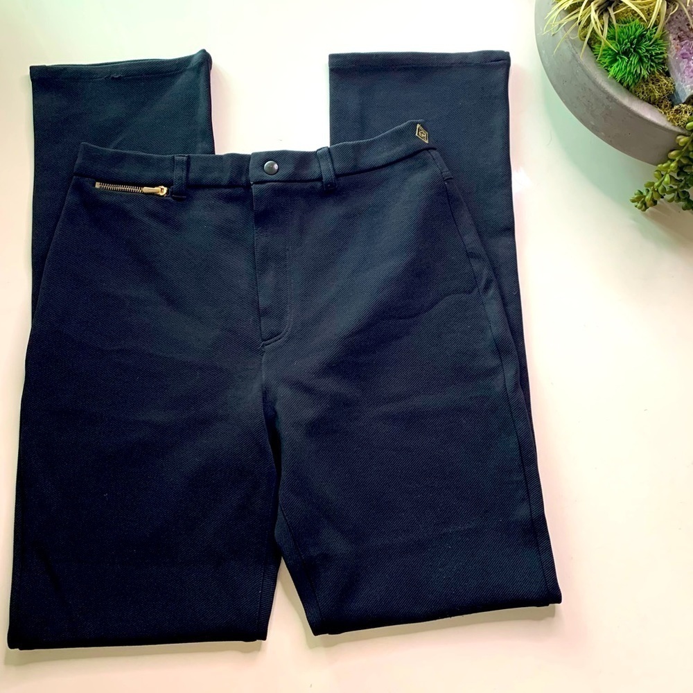 St John Sport Casual Chic Black Knit High Rise Pants Women’s 6